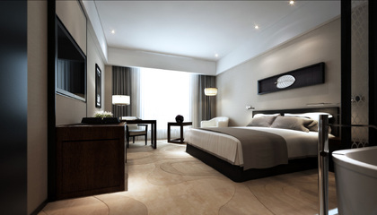 中州快捷酒店樣板房與會所設(shè)計效果圖解析